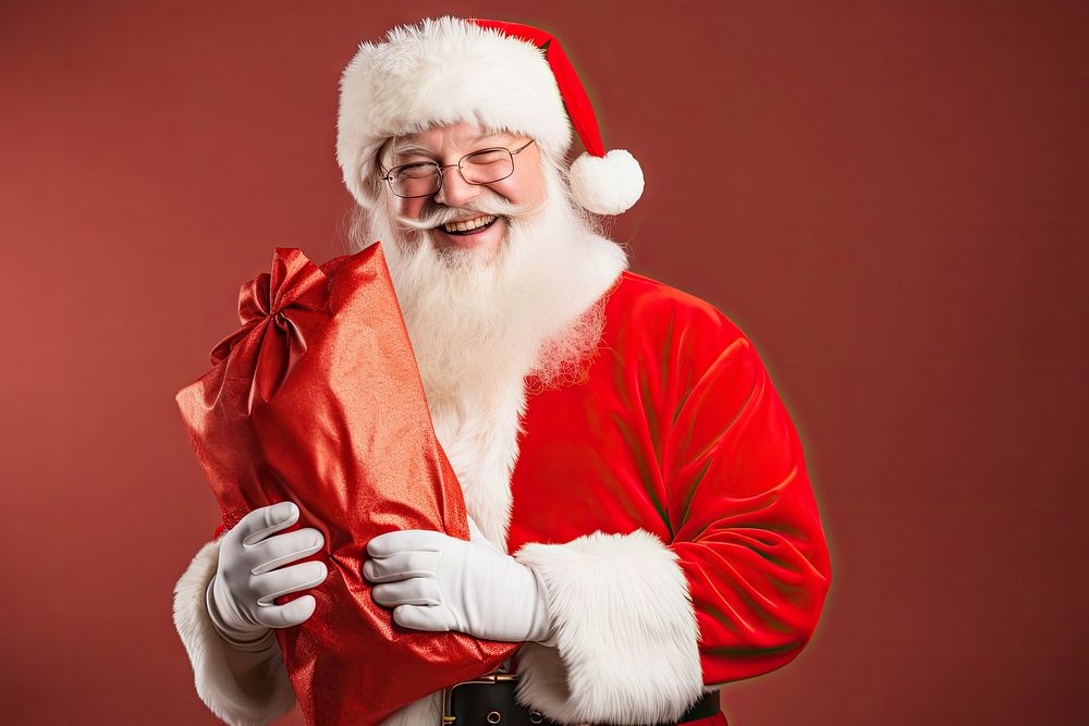 Santa Claus christmas smiling gift. AI generated Image by rawpixel.