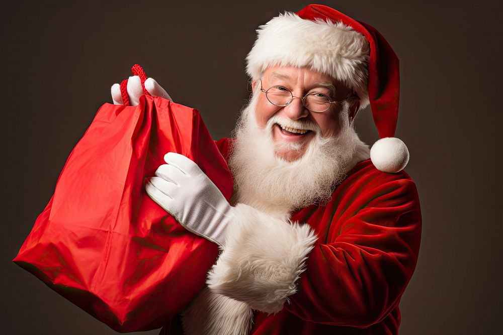 Smiling Santa Claus christmas adult red. AI generated Image by rawpixel.