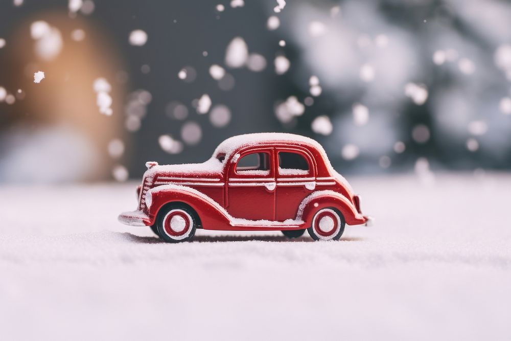 Vintage car vehicle wheel snow. AI generated Image by rawpixel.
