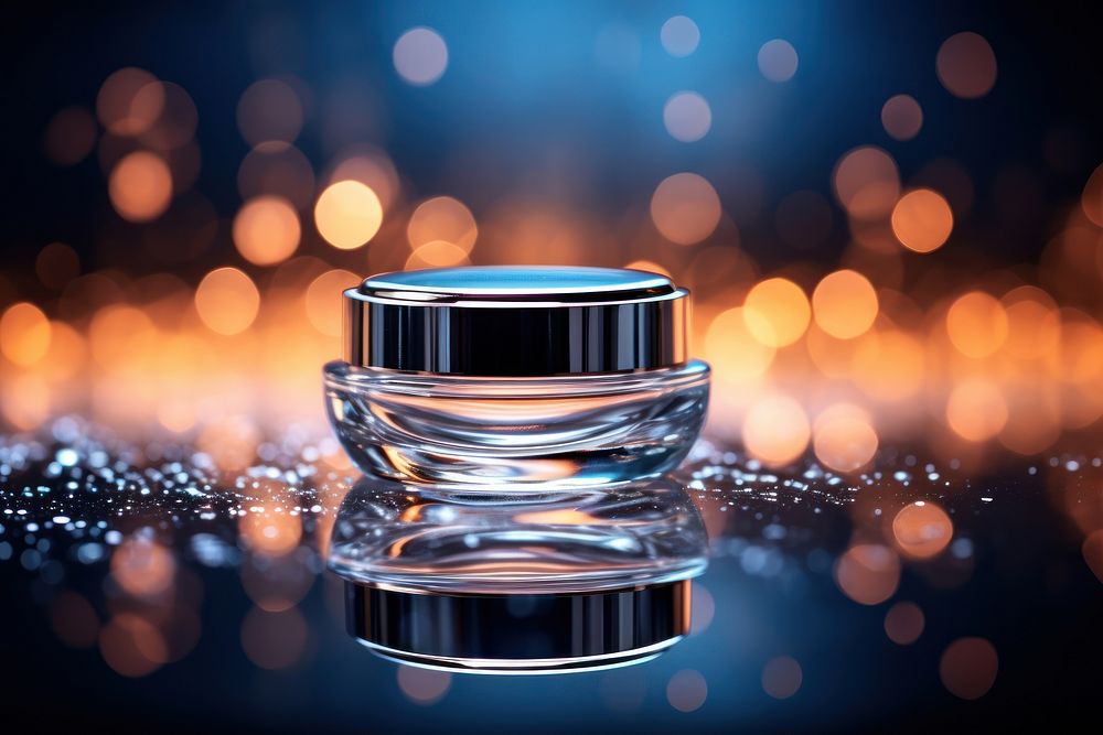 Cream cosmetic cosmetics reflection perfume. AI generated Image by rawpixel.