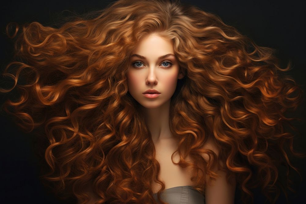 Curly hair portrait adult photo. AI generated Image by rawpixel.