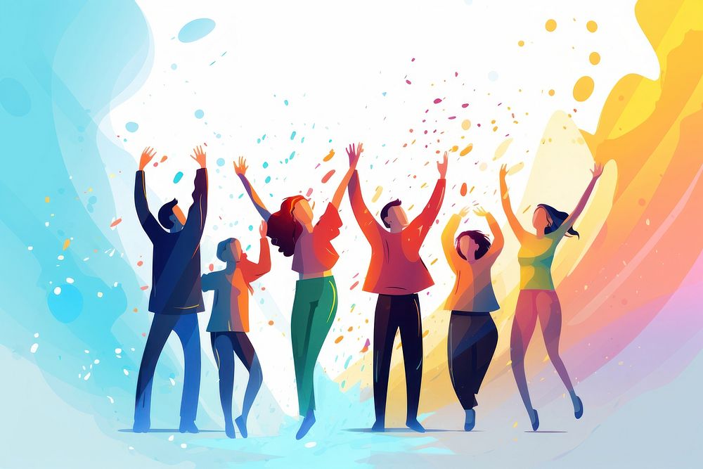 Happiness dancing people adult. AI generated Image by rawpixel.