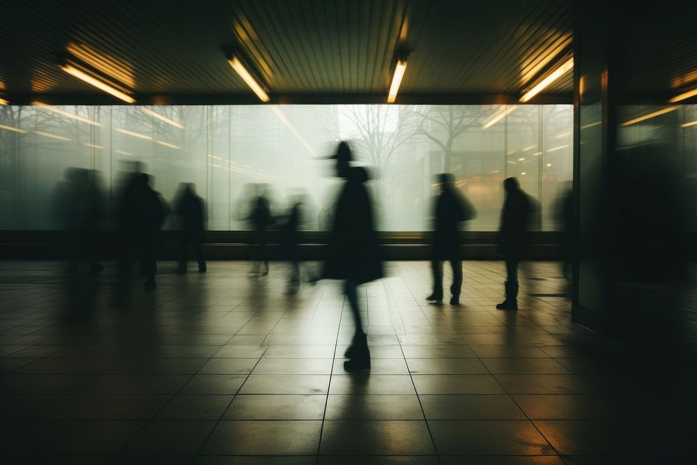 Subway silhouette walking adult. AI generated Image by rawpixel.