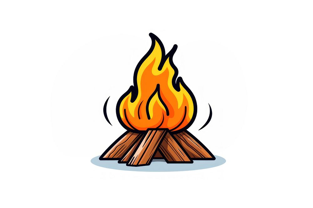 Campfire bonfire creativity fireplace. AI generated Image by rawpixel.