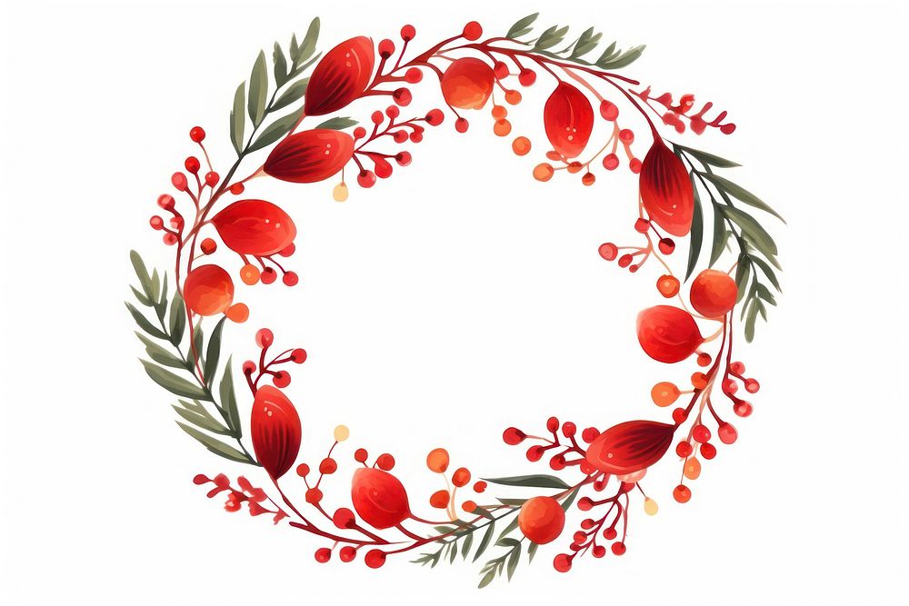 Christmas wreath pattern celebration freshness. AI generated Image by rawpixel.