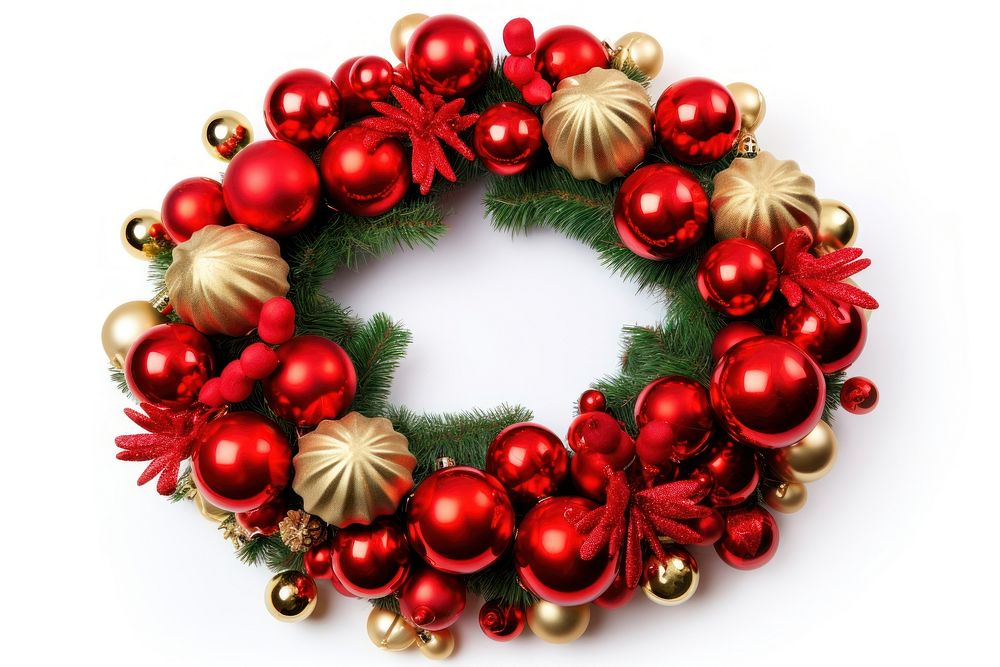 Christmas wreath illuminated celebration accessories. AI generated Image by rawpixel.