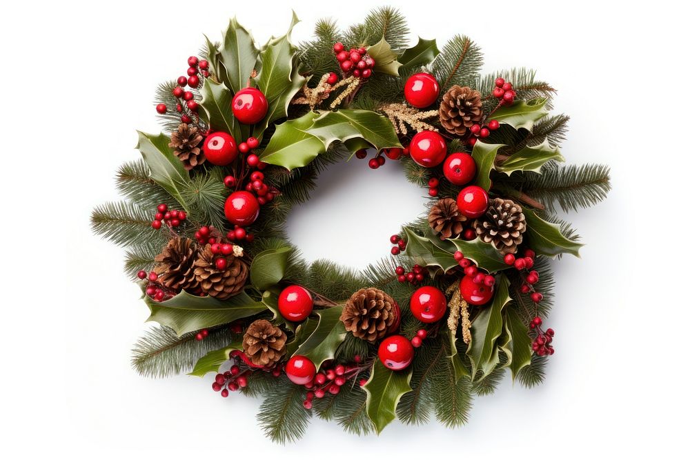 Christmas wreath plant celebration decoration. AI generated Image by rawpixel.