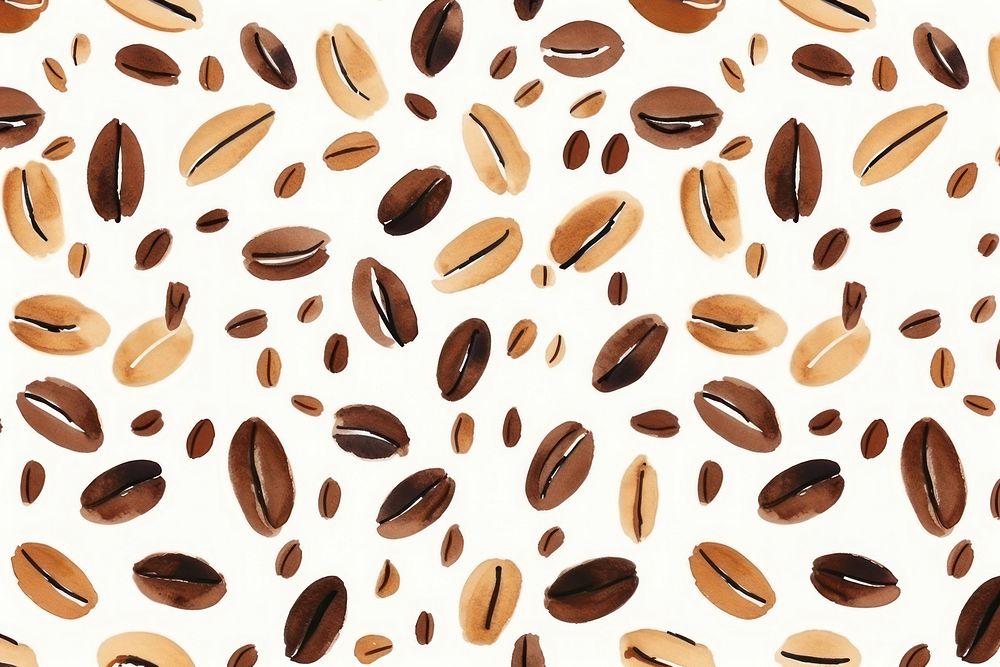 Coffee bean backgrounds pattern abundance. AI generated Image by rawpixel.