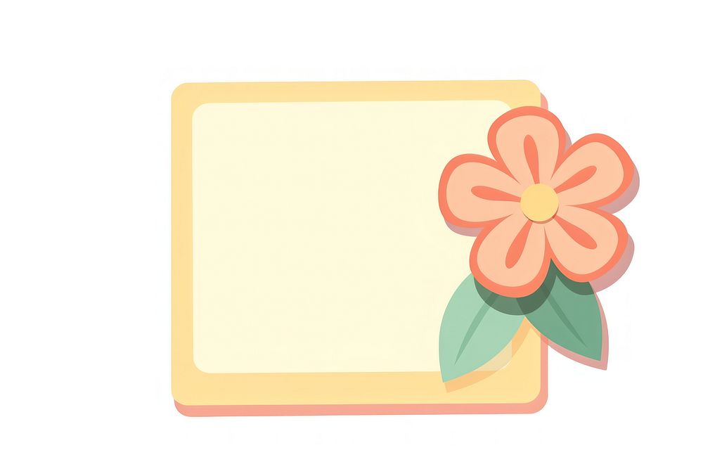 Cute sticky note flower petal plant. AI generated Image by rawpixel.