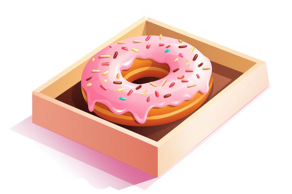 Donut dessert food box. AI generated Image by rawpixel.