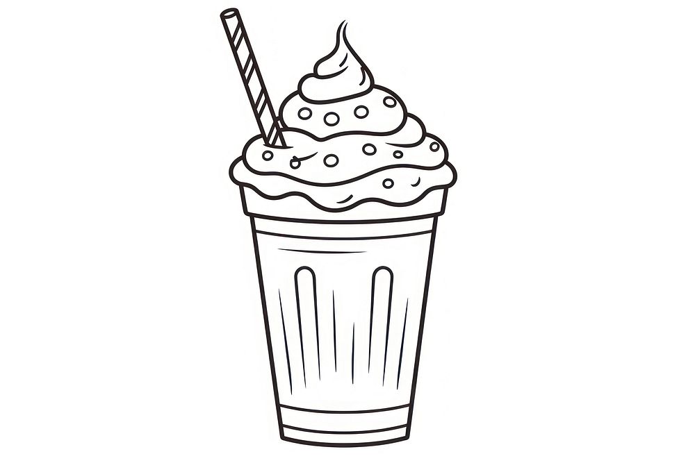 Milkshake dessert cream food. AI generated Image by rawpixel.