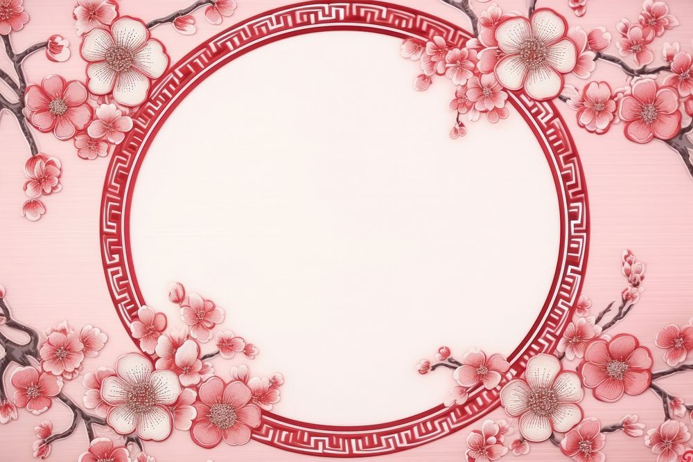 Chinese New Year decorations pattern flower plant. AI generated Image by rawpixel.
