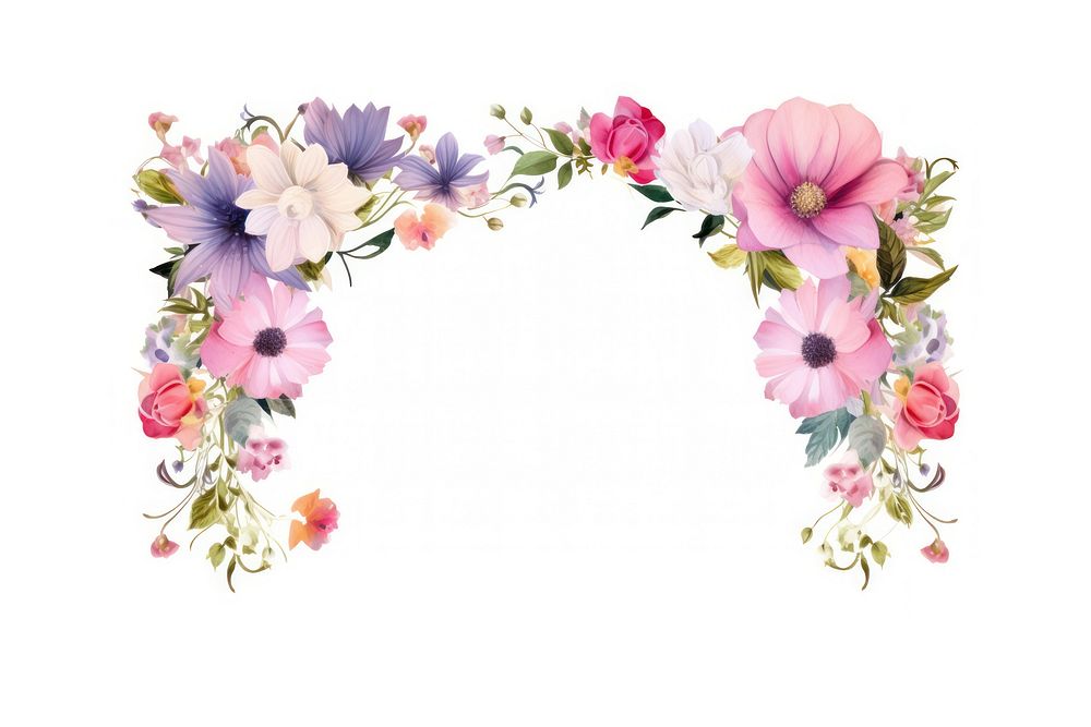 Flower frame pattern petal plant. AI generated Image by rawpixel.