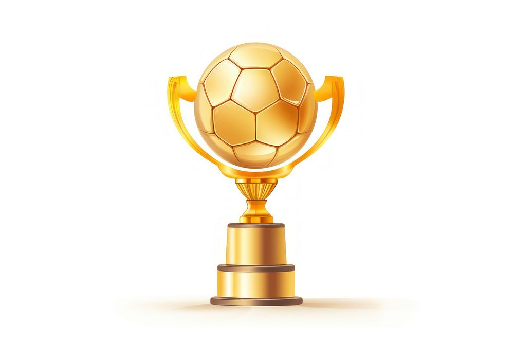 Trophy Football football white background. AI generated Image by rawpixel.
