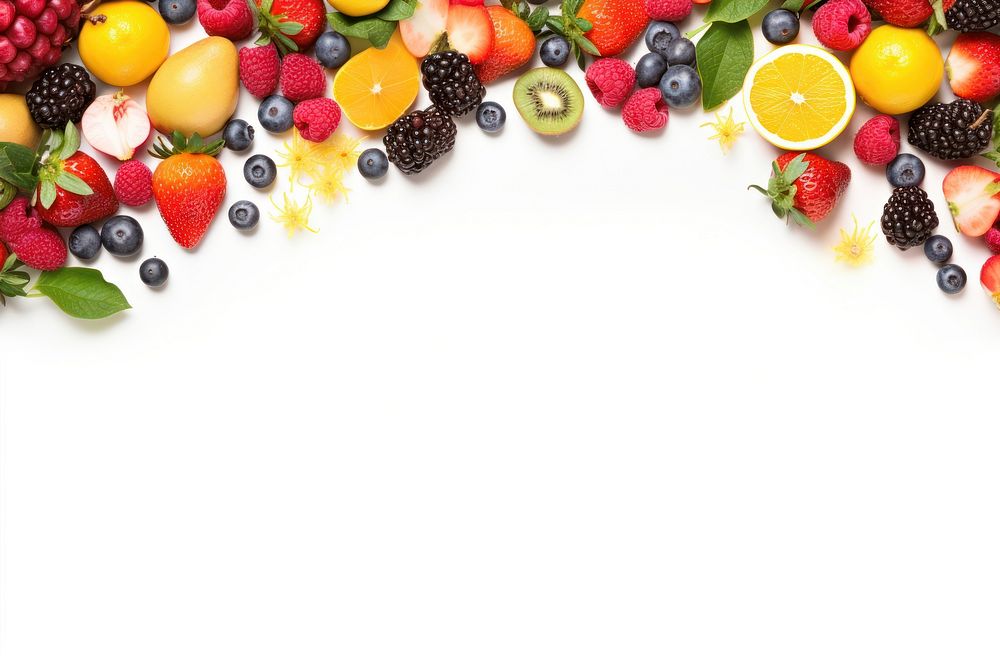 Fruits border backgrounds strawberry blackberry. AI generated Image by rawpixel.