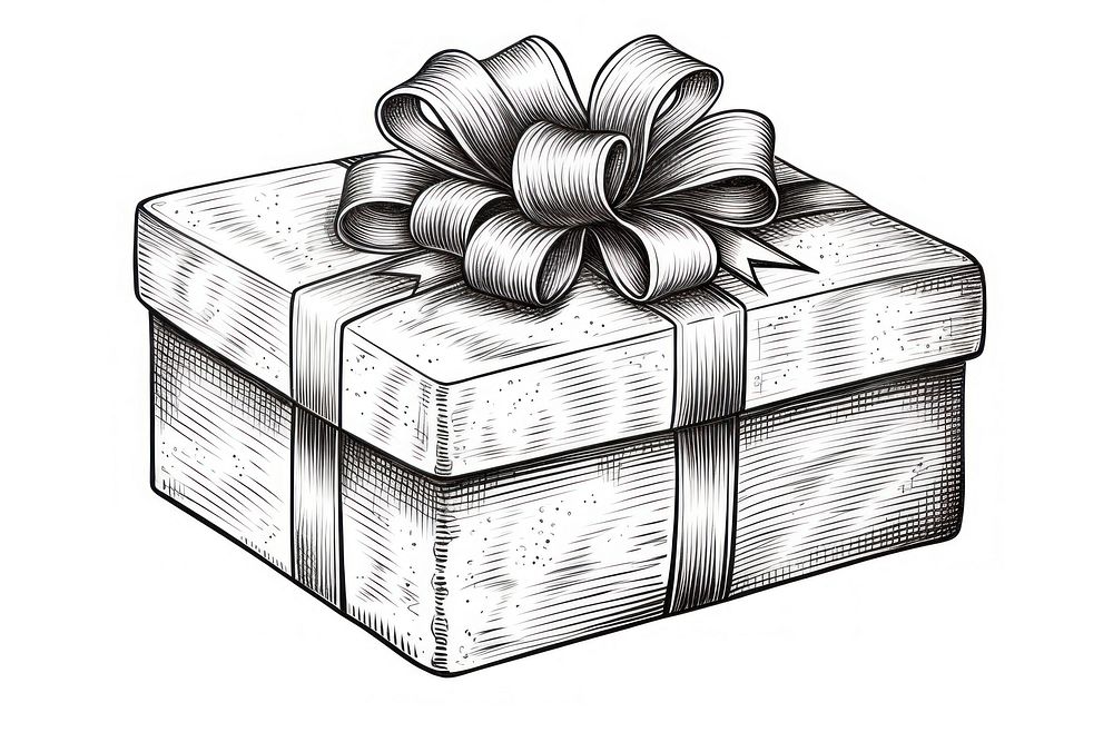 Gift box sketch celebration decoration. AI generated Image by rawpixel.