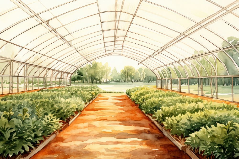 Carrot field inside greenhouse outdoors nature garden. AI generated Image by rawpixel.