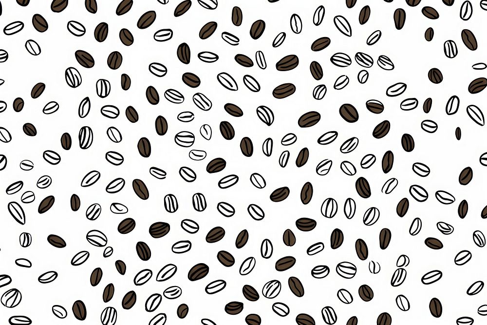 Coffee bean pattern backgrounds line. AI generated Image by rawpixel.