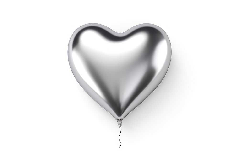 Balloon silver helium shiny. AI generated Image by rawpixel.