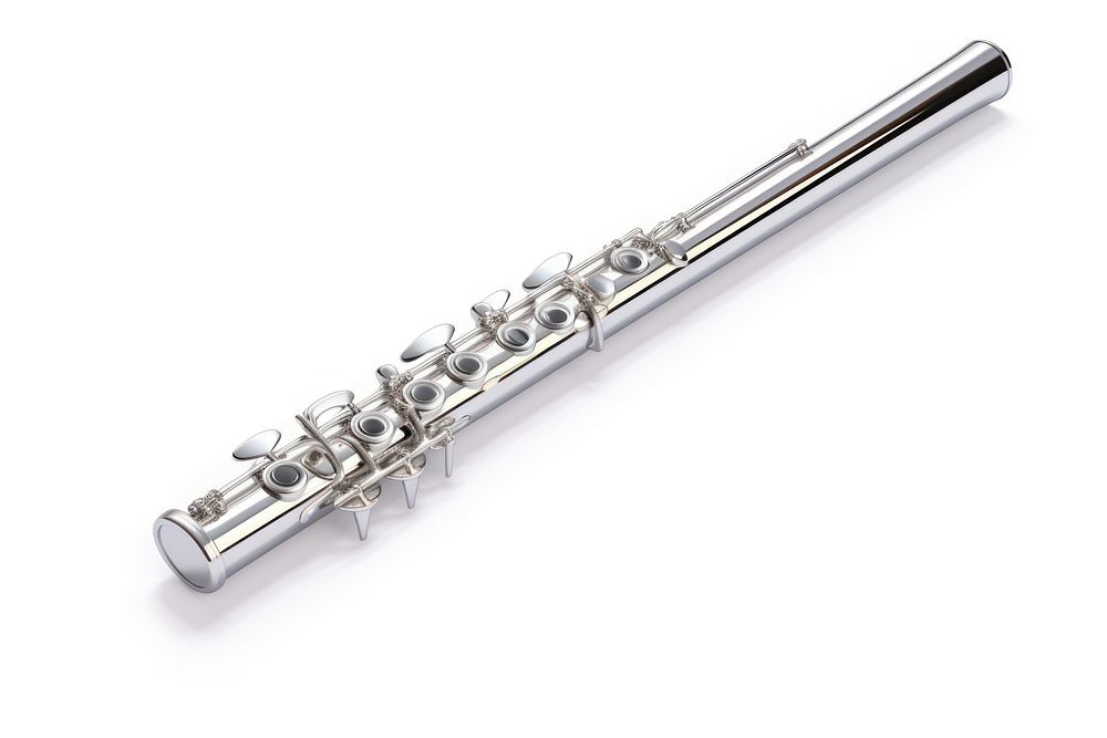 Musical flute white background performance saxophone. AI generated Image by rawpixel.