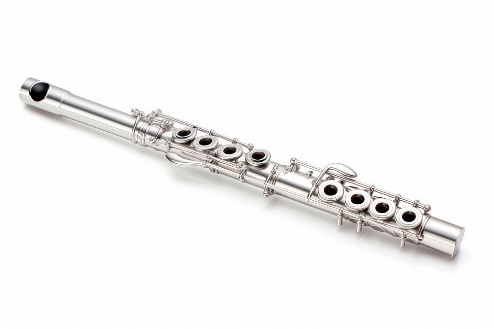 Musical flute white background saxophone trumpet. AI generated Image by rawpixel.