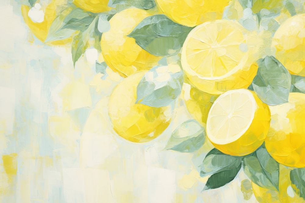 Abstract lemon pattern painting backgrounds fruit. AI generated Image by rawpixel.
