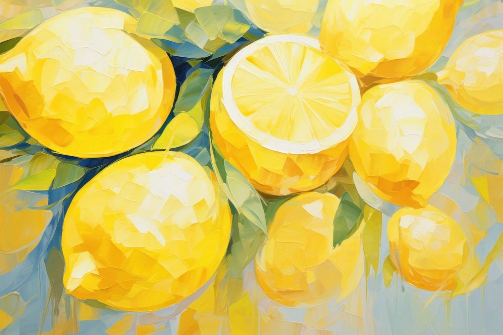 Abstract lemon pattern backgrounds painting fruit. AI generated Image by rawpixel.