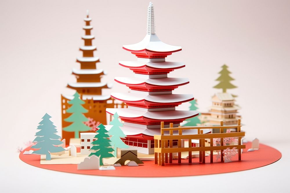 Osaka architecture christmas building. AI generated Image by rawpixel.