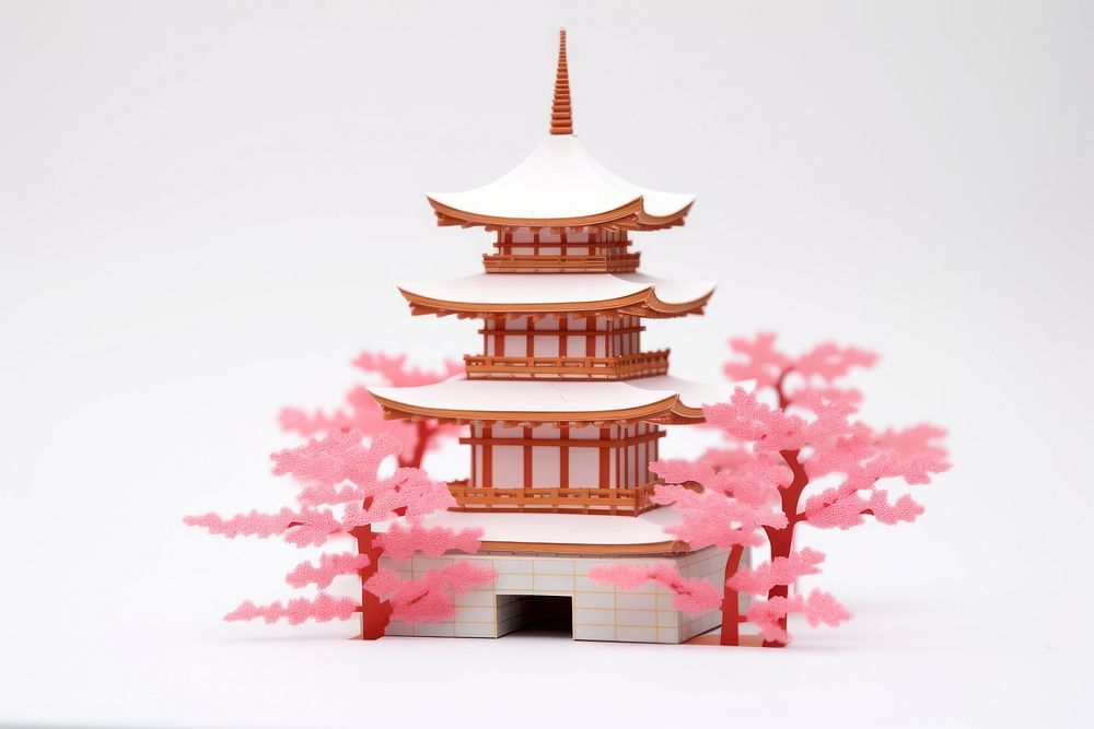 Osaka architecture building pagoda. AI generated Image by rawpixel.