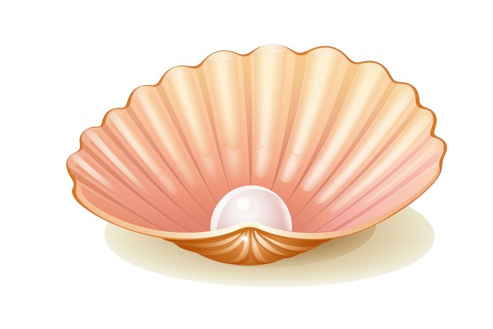 Pearl seashell clam invertebrate. AI generated Image by rawpixel.