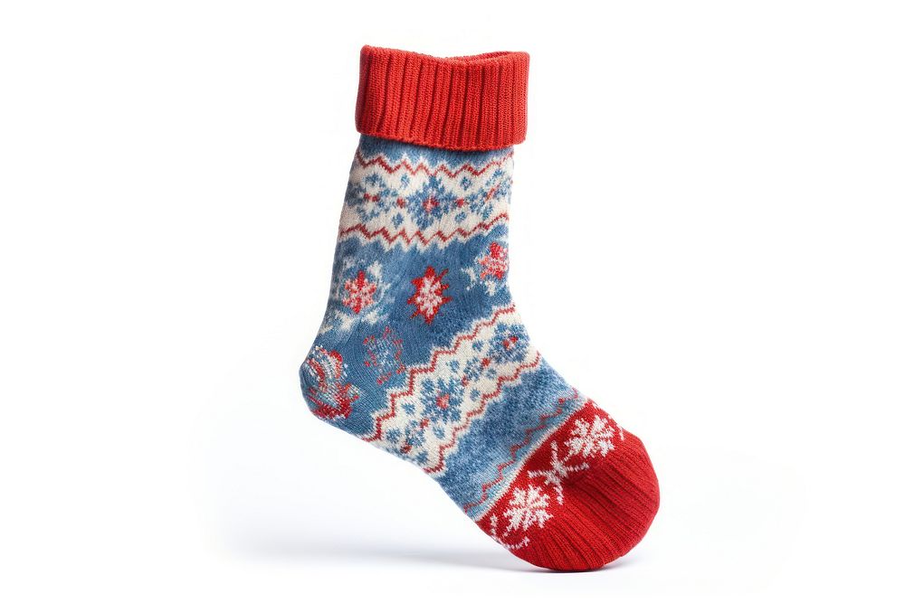 Winter sock christmas white background celebration. AI generated Image by rawpixel.