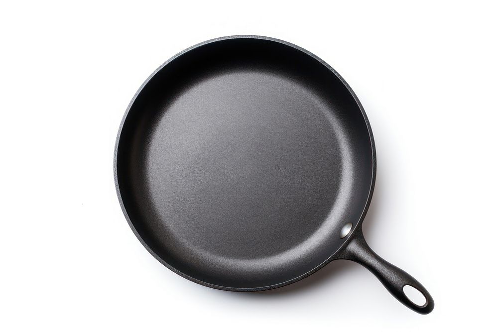 Black frying pan wok white background electronics. AI generated Image by rawpixel.