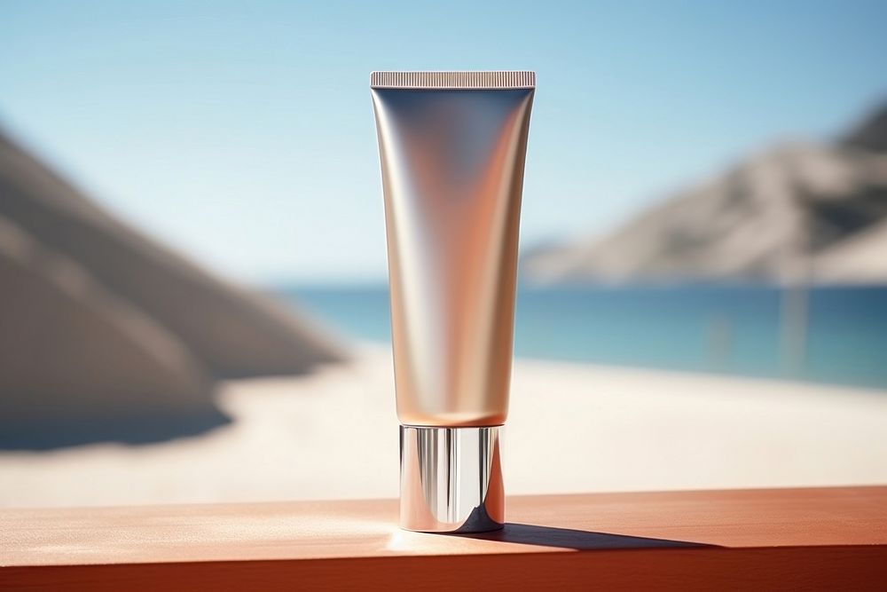 Skincare tube cosmetics sunscreen bottle. AI generated Image by rawpixel.