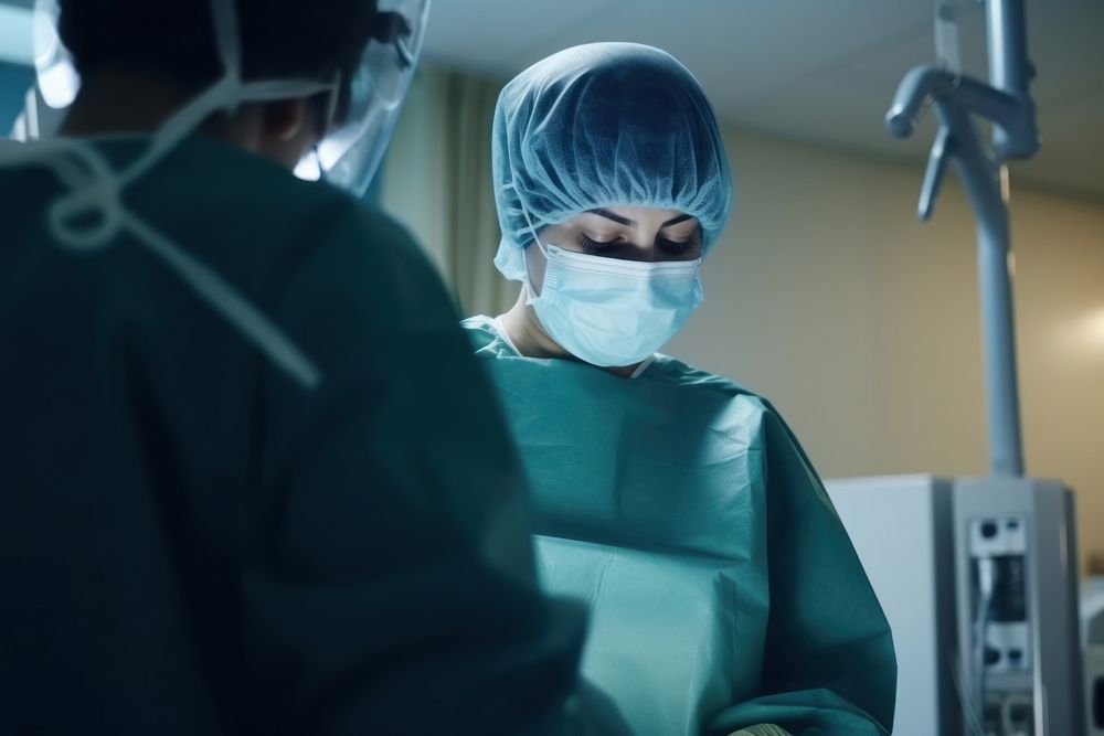 Nurse wearing surgical hospital surgeon working. AI generated Image by rawpixel.