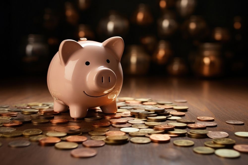 Piggy Bank pig coin representation. AI generated Image by rawpixel.