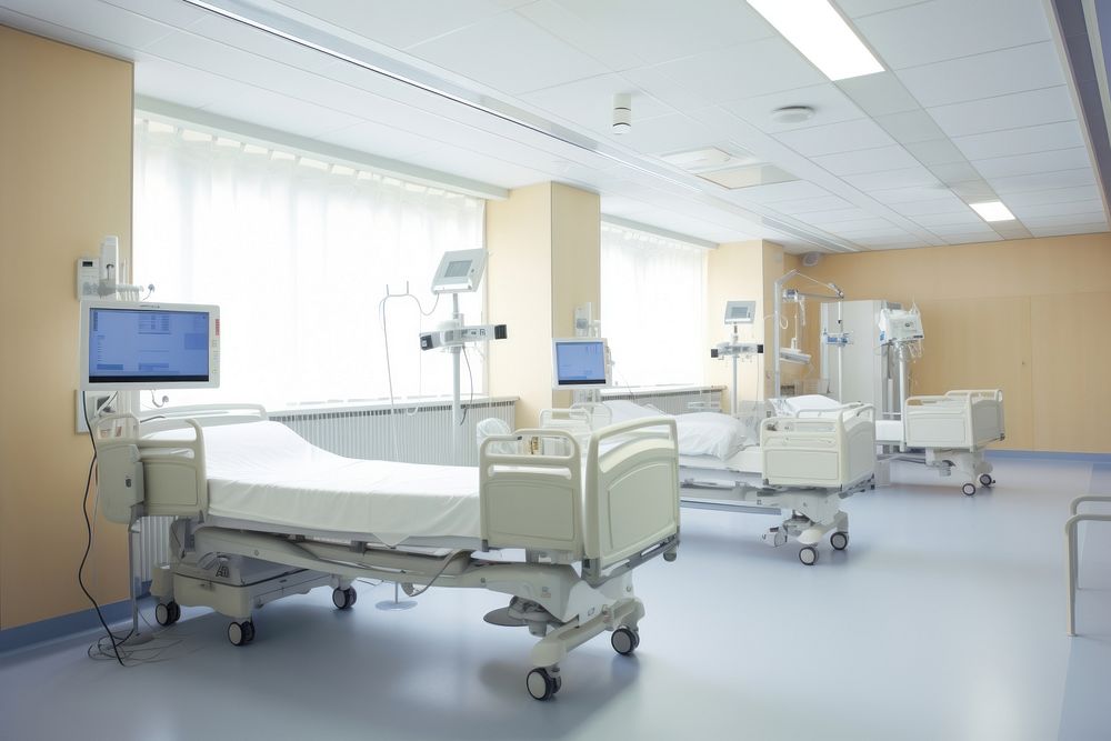 Hospital anesthesiology architecture furniture recovery. AI generated Image by rawpixel.