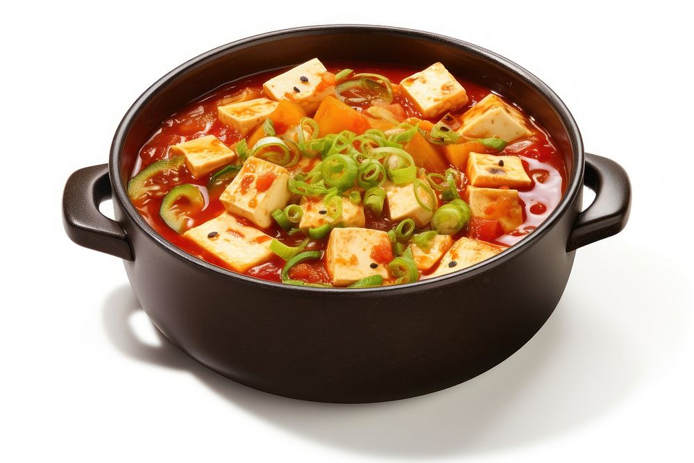 Tofu stew food meat soup. AI generated Image by rawpixel.