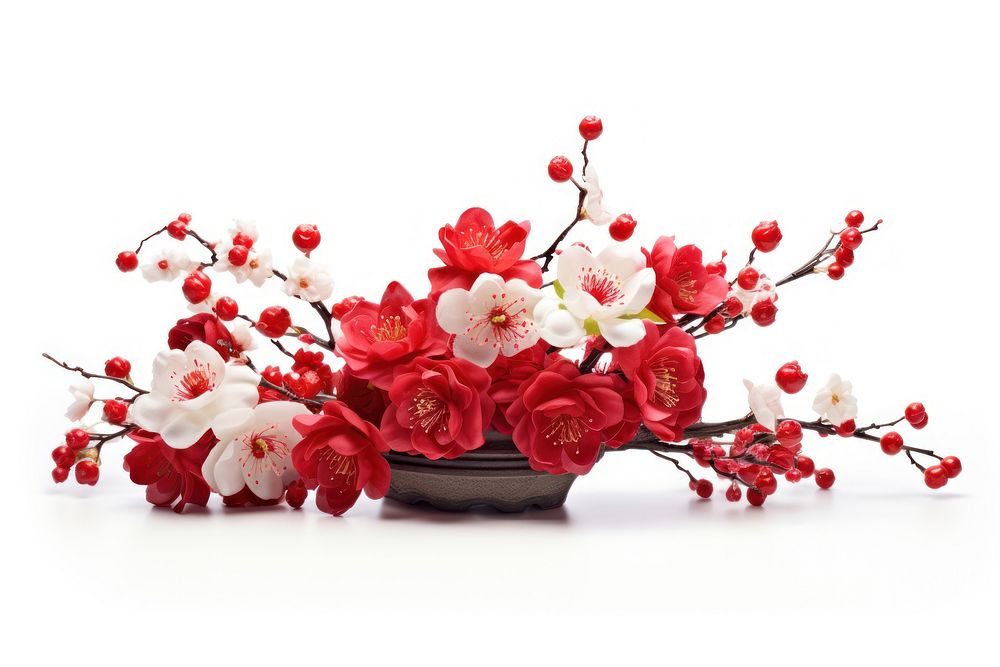 Chinese new year blossom flower plant. AI generated Image by rawpixel.