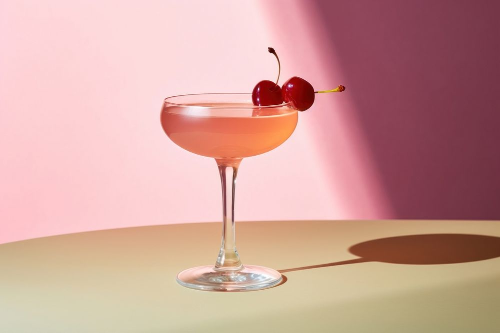 Classic cocktail martini drink fruit. AI generated Image by rawpixel.