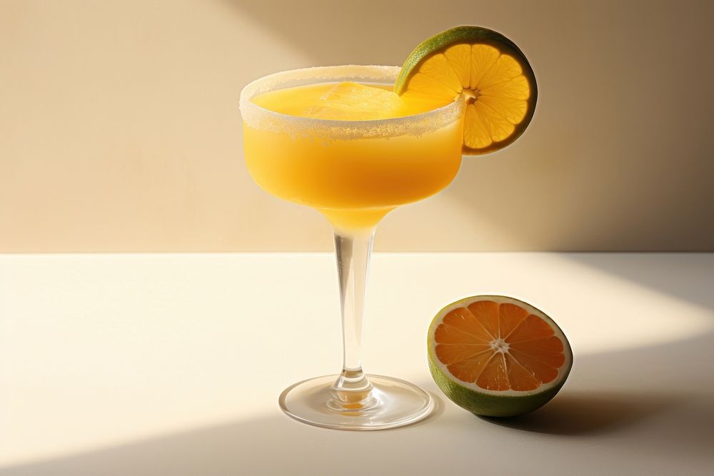 Fresh orange margarita cocktail drink fruit juice. AI generated Image by rawpixel.