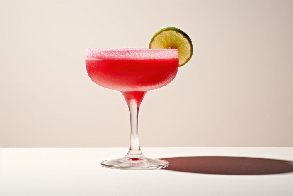 Red margarita cocktail drink fruit. AI generated Image by rawpixel.