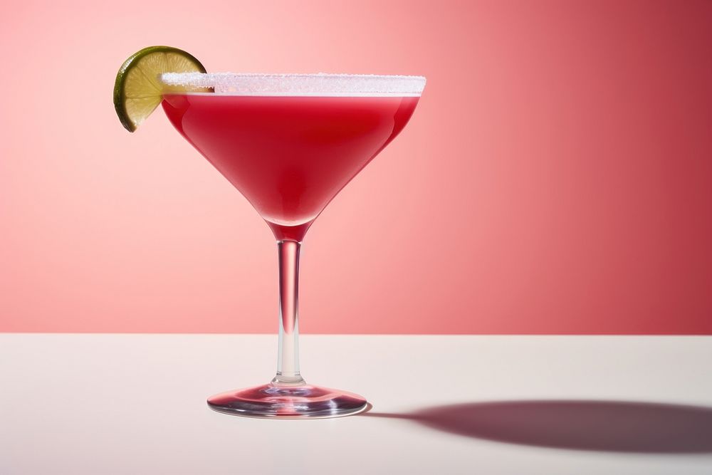Red margarita cocktail martini drink. AI generated Image by rawpixel.