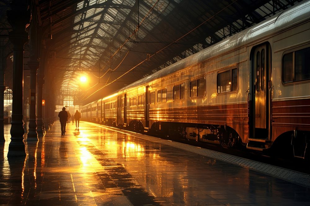 Transportation train terminal railway. AI generated Image by rawpixel.