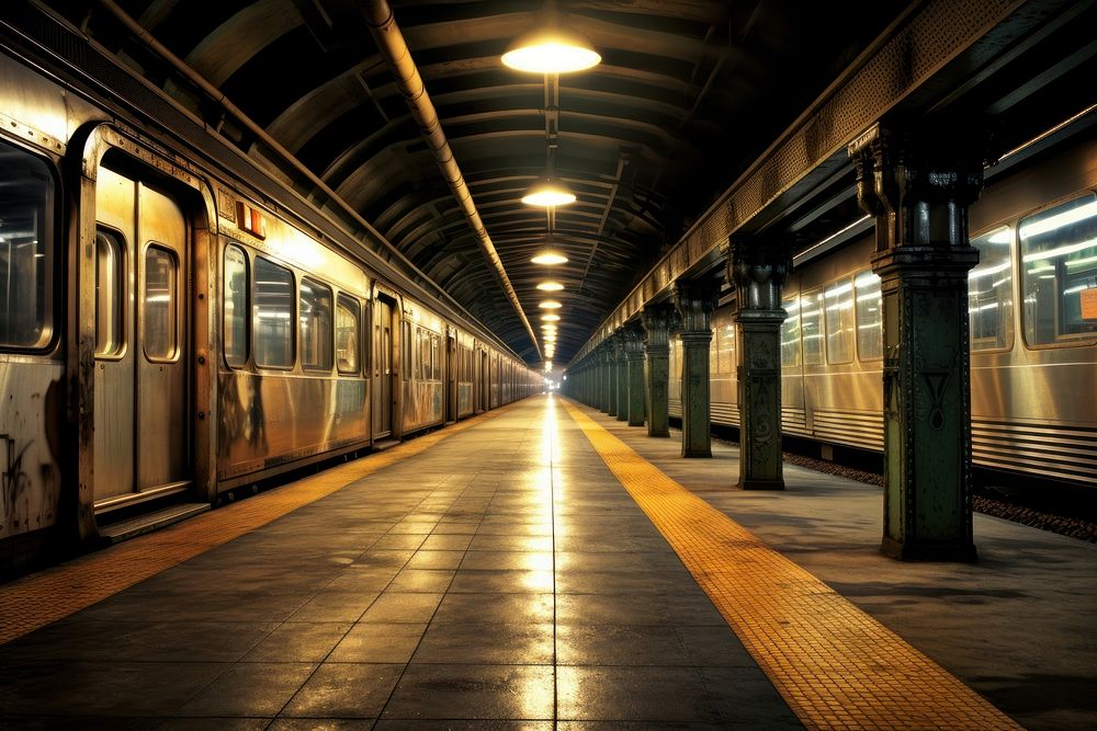 Transportation subway station railway. AI generated Image by rawpixel.
