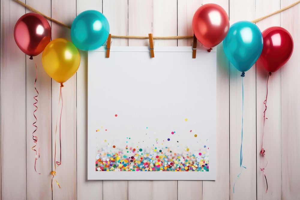 New year celebration balloon wall. AI generated Image by rawpixel.