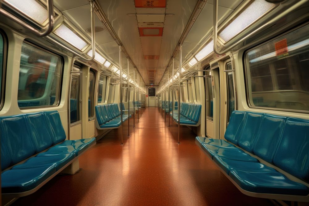 Transportation vehicle subway train. AI generated Image by rawpixel.
