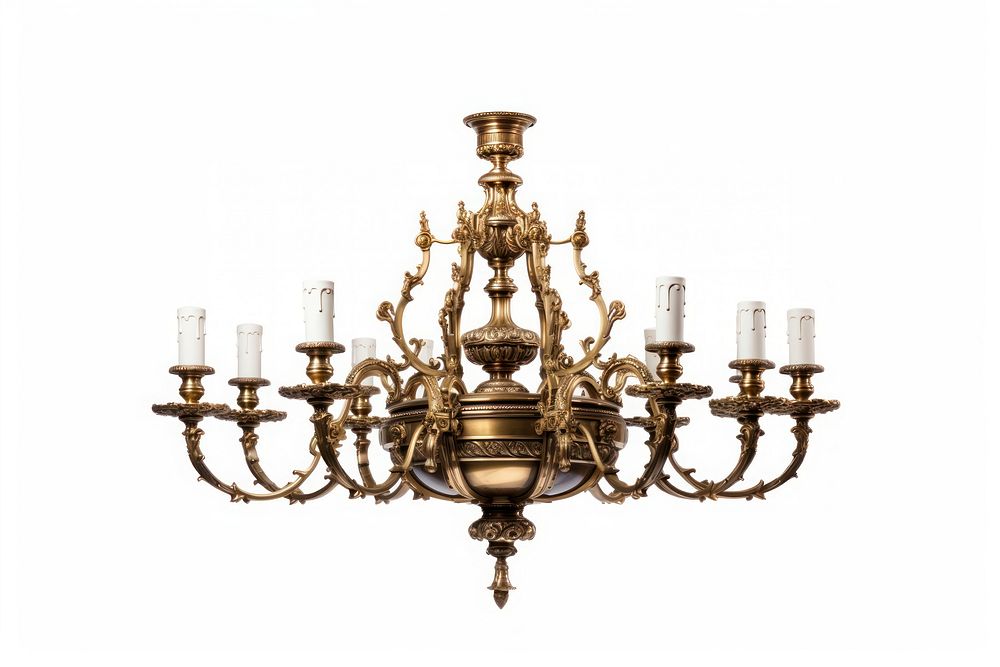 Palace chandelier lamp white background. AI generated Image by rawpixel.