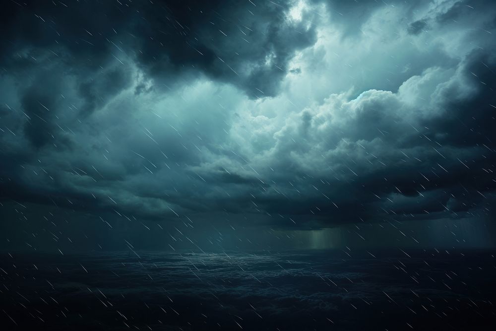 Sky thunderstorm outdoors nature. AI generated Image by rawpixel.