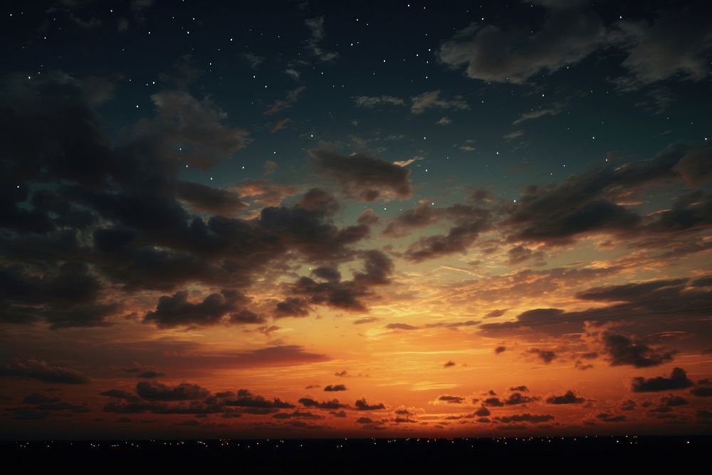 Sky night outdoors horizon. AI generated Image by rawpixel.