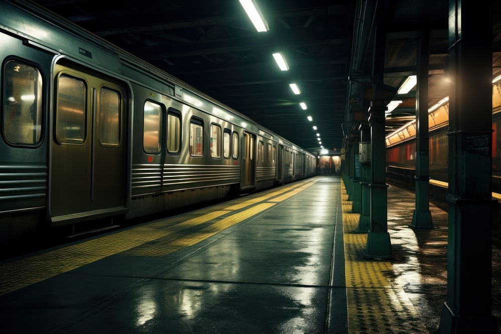 Transportation subway station railway. AI generated Image by rawpixel.